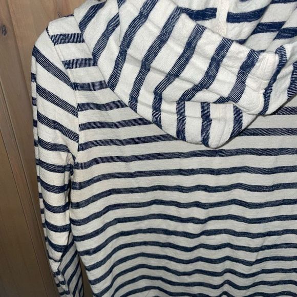Navy Stripes Women’s Small Full Zip Hooded Casual Jacket EUC - Picture 8 of 8